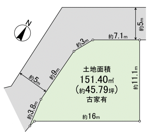 高槻市奥天神町2丁目 土地 間取り 高槻市奥天神町2丁目 土地 間取り