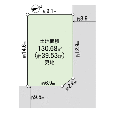 高槻市安岡寺町四丁目 地形図 高槻市安岡寺町四丁目 地形図