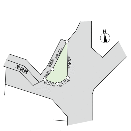 郡三丁目 土地 地形図 郡三丁目 土地 地形図