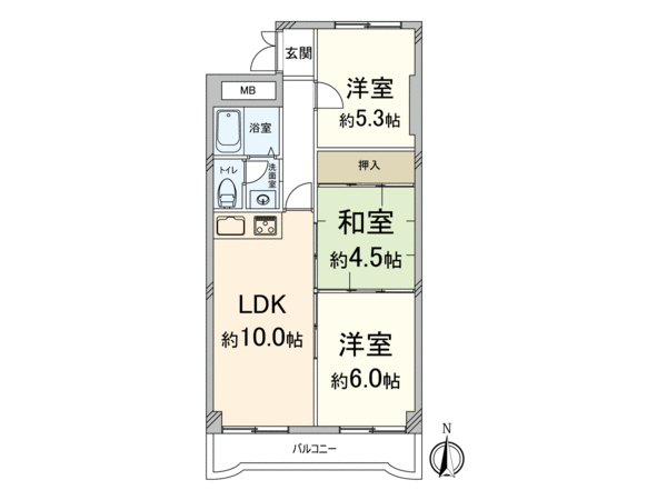 グリーンタウン茨木 10番館 間取り グリーンタウン茨木 10番館 間取り