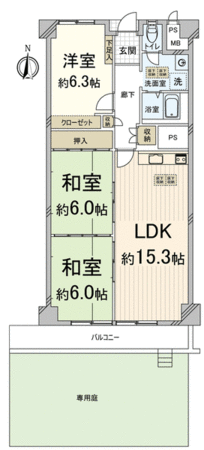 第一茨木ビューハイツ 3号棟 間取り 第一茨木ビューハイツ 3号棟 間取り