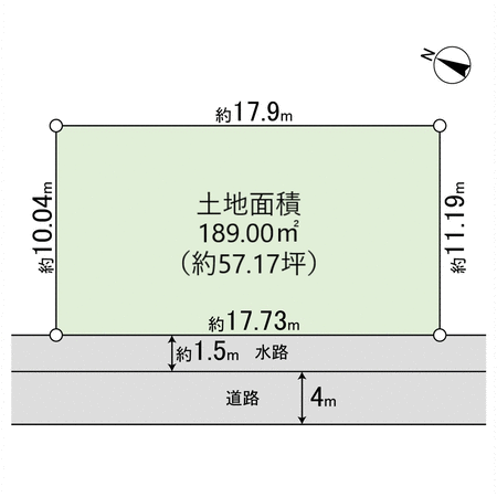 西安威一丁目 土地 地形図 西安威一丁目 土地 地形図