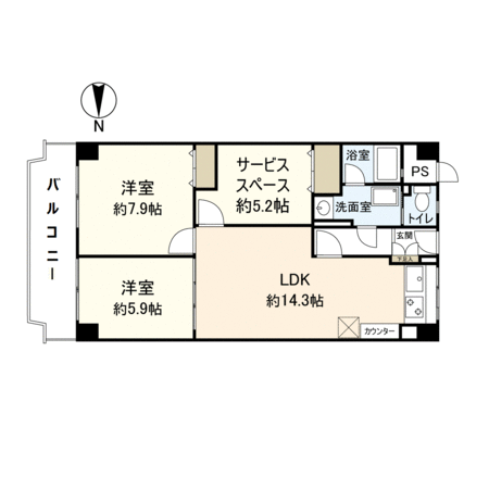 ローレルハイツ茨木総持寺 第1号棟 間取り ローレルハイツ茨木総持寺 第1号棟 間取り