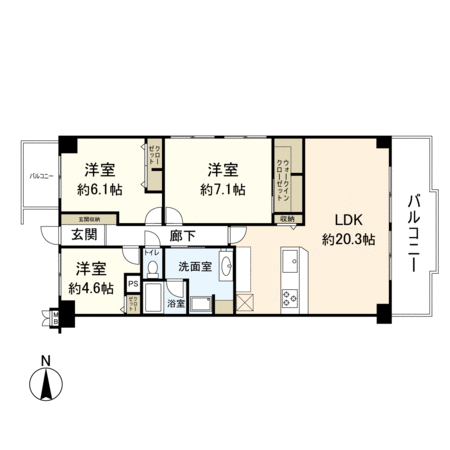 朝日プラザ千里北 C棟 間取り 朝日プラザ千里北 C棟 間取り