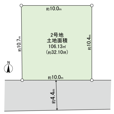 東中条町 土地 2号地 地形図 東中条町 土地 2号地 地形図