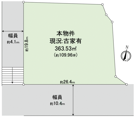 川西市霞ケ丘1丁目 土地 地形図 川西市霞ケ丘1丁目 土地 地形図