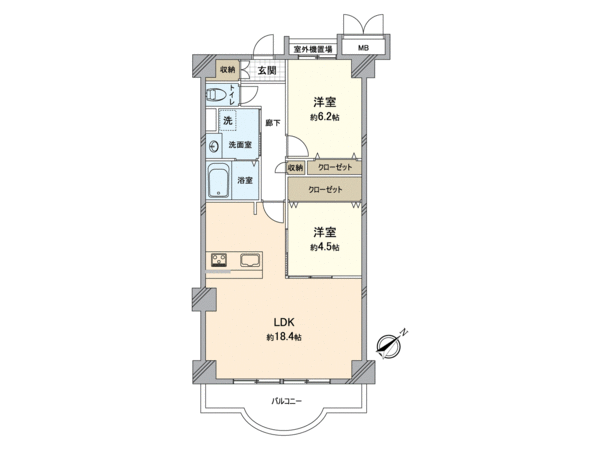 シャンテ川西 3号棟 間取り シャンテ川西 3号棟 間取り