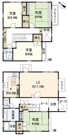 神戸市西区樫野台6丁目【戸建】 間取り 神戸市西区樫野台6丁目【戸建】 間取り