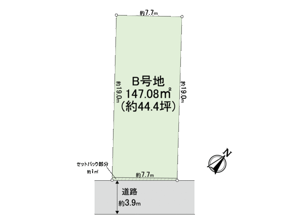 朝日ケ丘町 土地 B号地 地形図 朝日ケ丘町 土地 B号地 地形図