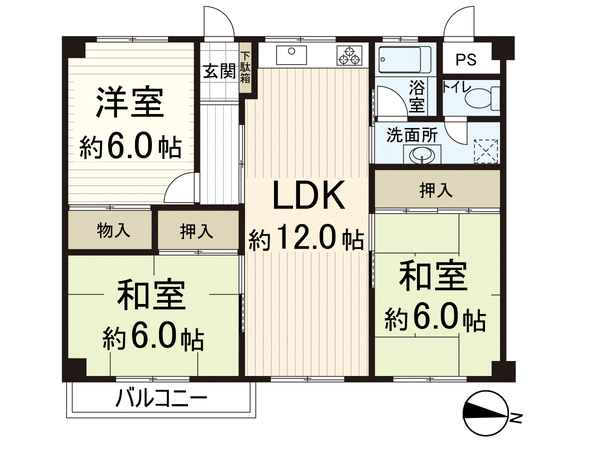 コーポ学園前 間取り コーポ学園前 間取り