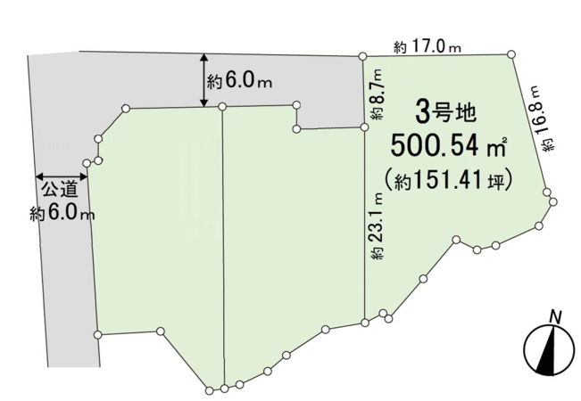 奈良市中登美ヶ丘2丁目 地形図 奈良市中登美ヶ丘2丁目 地形図
