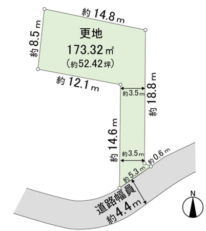 奈良市学園南1丁目建築条件付土地 地形図 奈良市学園南1丁目建築条件付土地 地形図