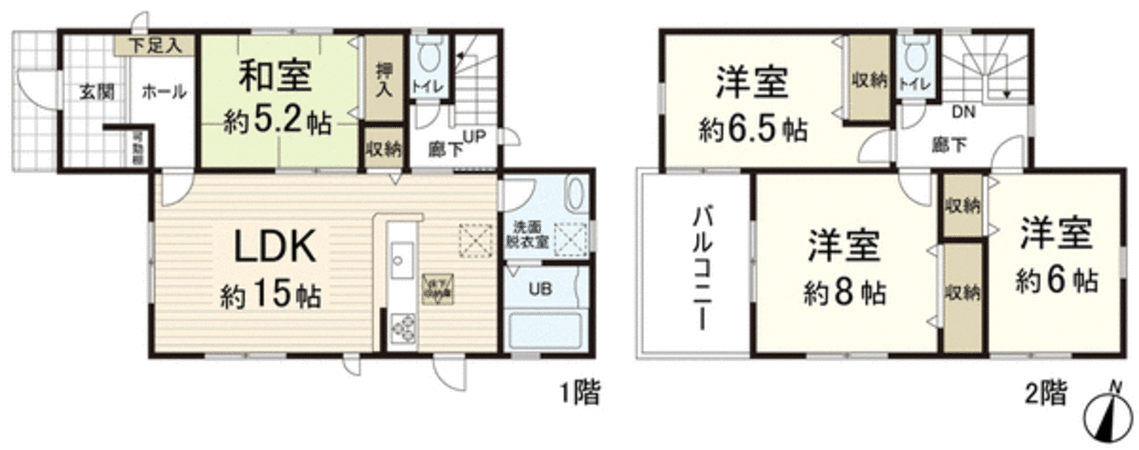 奈良市あやめ池北3丁目 新築 間取り 奈良市あやめ池北3丁目 新築 間取り