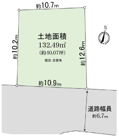 枚方市香里ケ丘12丁目 地形図 枚方市香里ケ丘12丁目 地形図