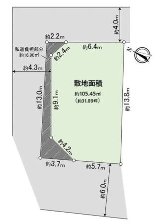 枚方市宮之阪2丁目 地形図 枚方市宮之阪2丁目 地形図