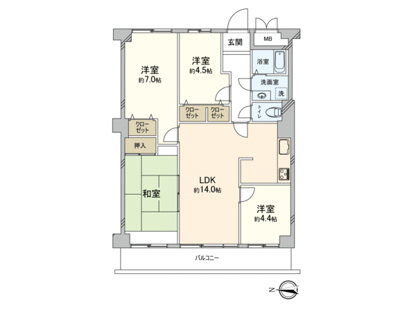 枚方淀川公園スカイハイツ 間取り 枚方淀川公園スカイハイツ 間取り