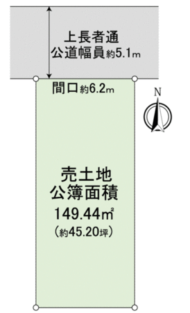 上京区上長者町通新町西入土御門町 地形図 上京区上長者町通新町西入土御門町 地形図