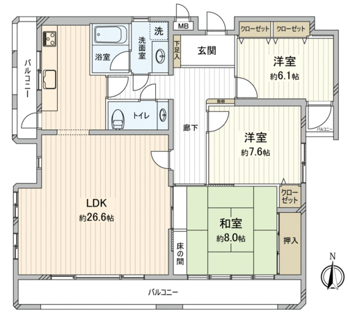 グランドパレス北園 間取り グランドパレス北園 間取り