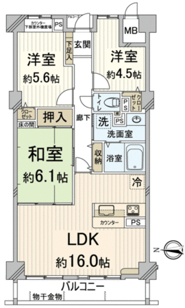 ラクト山科メゾンイースト 間取り ラクト山科メゾンイースト 間取り