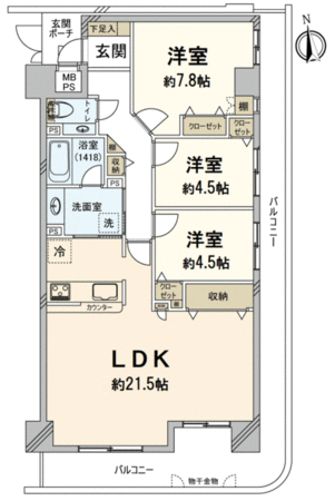 ライオンズマンション修学院 間取り ライオンズマンション修学院 間取り