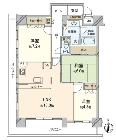 グラン・ブルー三条柳馬場 間取り グラン・ブルー三条柳馬場 間取り