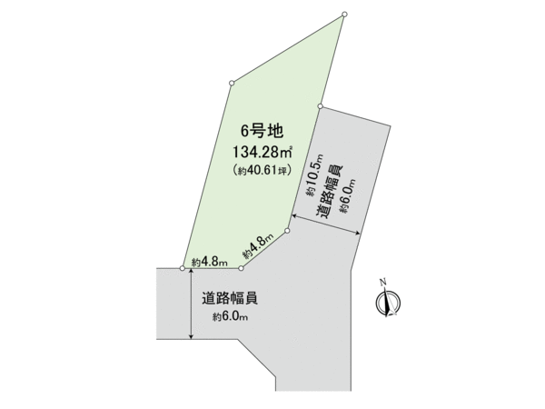 西京区御陵南荒木町 6号地 地形図 西京区御陵南荒木町 6号地 地形図