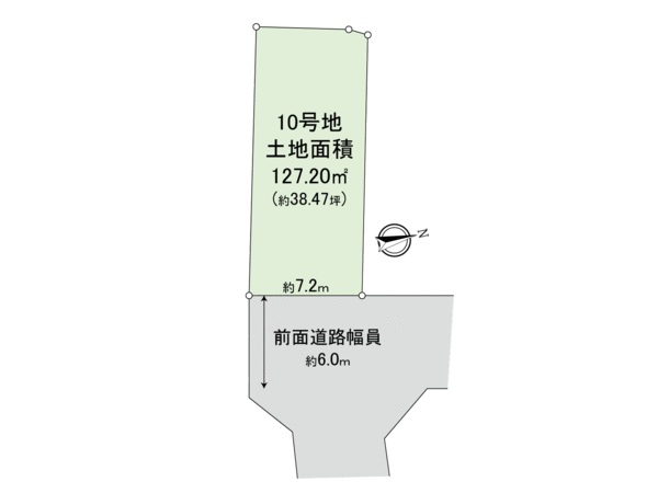 西京区御陵南荒木町 10号地 地形図 西京区御陵南荒木町 10号地 地形図