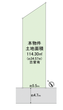 西京区桂千代原町 地形図 西京区桂千代原町 地形図