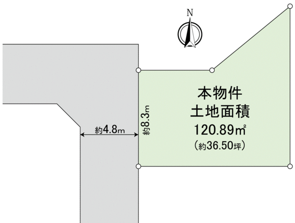 長岡京市滝ノ町1丁目 地形図 長岡京市滝ノ町1丁目 地形図