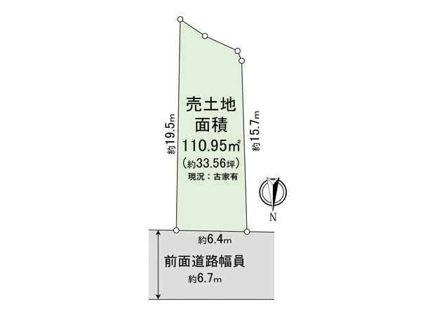 西京区大枝沓掛町 3号地 地形図 西京区大枝沓掛町 3号地 地形図