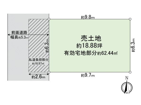 向日市物集女町北ノ口 地形図 向日市物集女町北ノ口 地形図