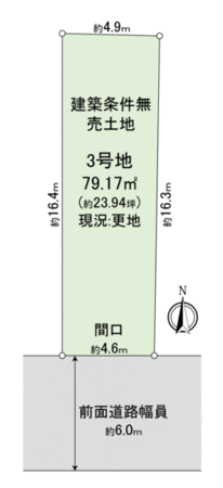 西京区樫原下ノ町 3号地 地形図 西京区樫原下ノ町 3号地 地形図