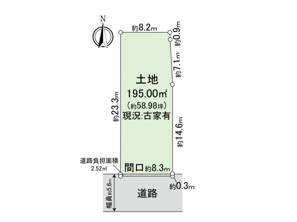 西京区桂坤町 土地 地形図 西京区桂坤町 土地 地形図