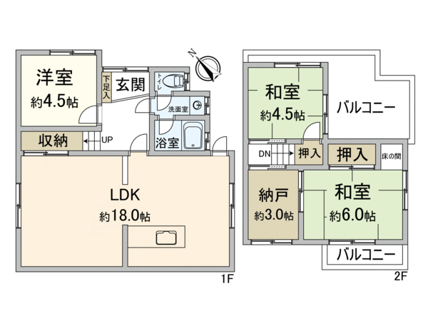 西京区嵐山朝月町 間取り 西京区嵐山朝月町 間取り