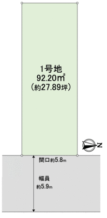 大猪熊町 1号地 地形図 大猪熊町 1号地 地形図