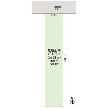 上京区大宮通一乗上る西入栄町 古家付土地 地形図 上京区大宮通一乗上る西入栄町 古家付土地 地形図