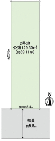 紫竹西北町 2号地 地形図 紫竹西北町 2号地 地形図