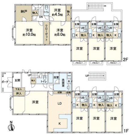 左京区北白川東瀬ノ内町 間取り 左京区北白川東瀬ノ内町 間取り