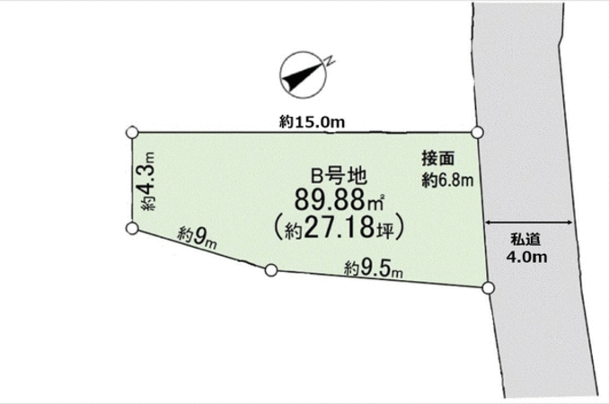 吹田市朝日が丘町 B号地 地形図 吹田市朝日が丘町 B号地 地形図