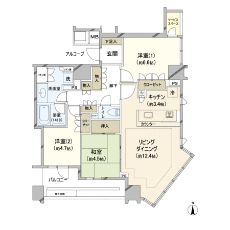 パークタワー北浜 間取り パークタワー北浜 間取り