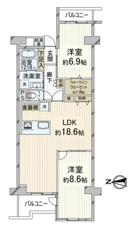 近鉄南港ガーデンハイツ 23号棟 間取り 近鉄南港ガーデンハイツ 23号棟 間取り