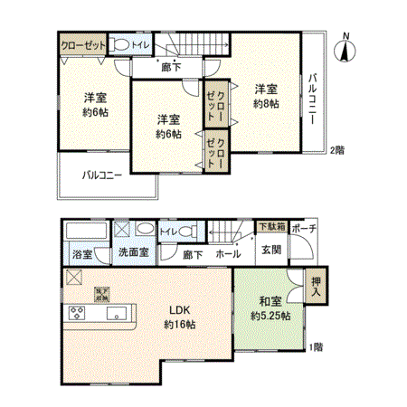 尼崎市田能3丁目 新築戸建 間取り 尼崎市田能3丁目 新築戸建 間取り