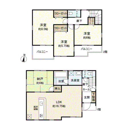 尼崎市田能3丁目 新築戸建 間取り 尼崎市田能3丁目 新築戸建 間取り