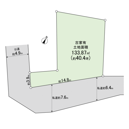 大鹿4丁目 古家付き土地 地形図 大鹿4丁目 古家付き土地 地形図