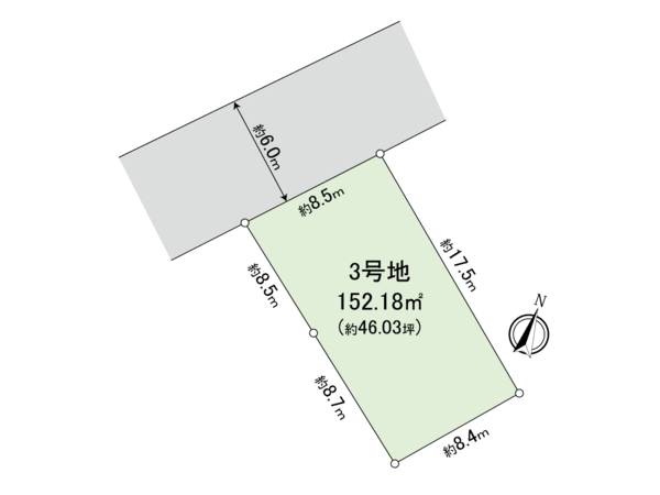 南甲子園3丁目3号地 地形図 南甲子園3丁目3号地 地形図