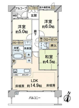 はなみずきコート嵐山松尾1番館 間取り はなみずきコート嵐山松尾1番館 間取り