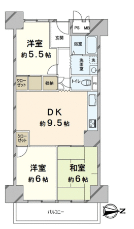 桂川ハイツ 1号館 間取り 桂川ハイツ 1号館 間取り