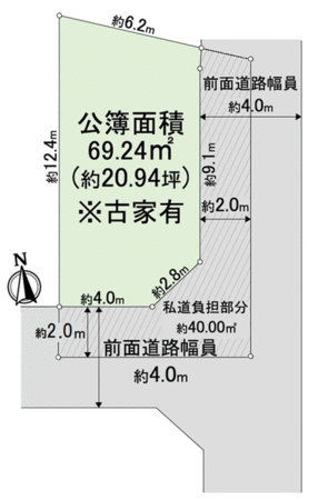 右京区嵯峨中又町 地形図 右京区嵯峨中又町 地形図