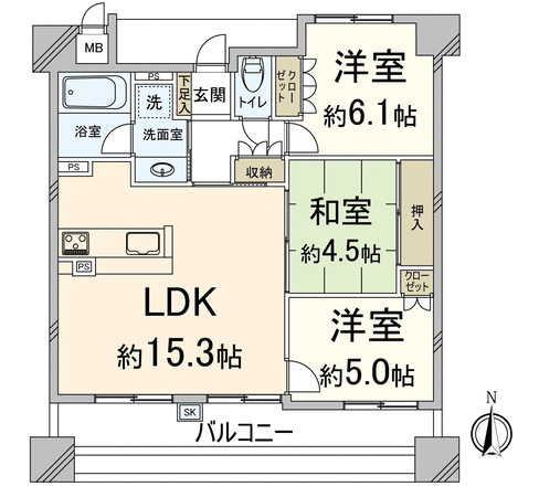 パラドール西京極 間取り パラドール西京極 間取り