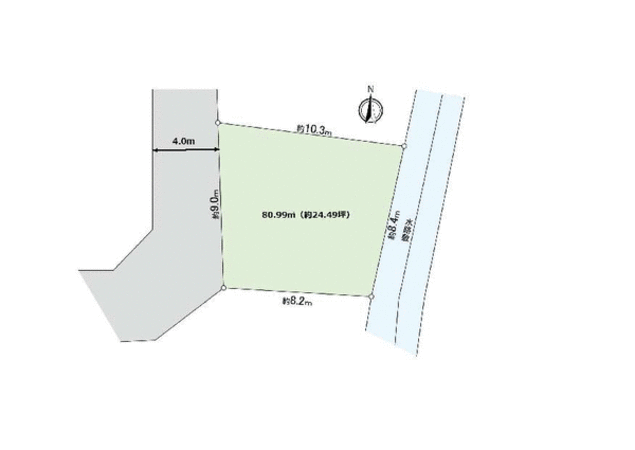 服部西町2丁目 地形図 服部西町2丁目 地形図